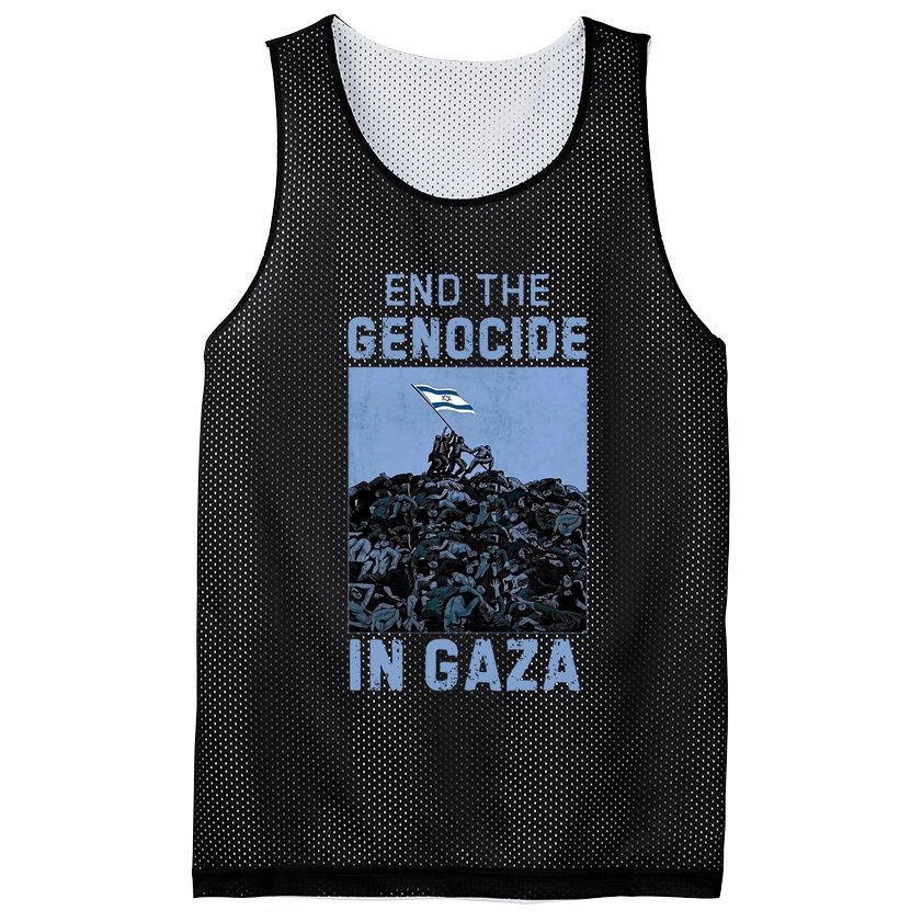 Palestine End the Genocide in Gaza Mesh Reversible Basketball Jersey Tank