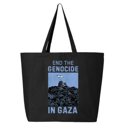 Palestine End the Genocide in Gaza 25L Jumbo Tote