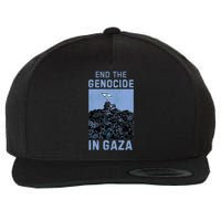 Palestine End the Genocide in Gaza Wool Snapback Cap