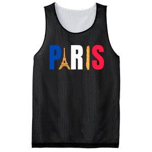 Paris Eiffel Tower Baguette French Flag Design Mesh Reversible Basketball Jersey Tank