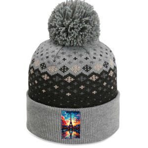 Paris Eiffel Tower I Love Paris Souvenir France The Baniff Cuffed Pom Beanie