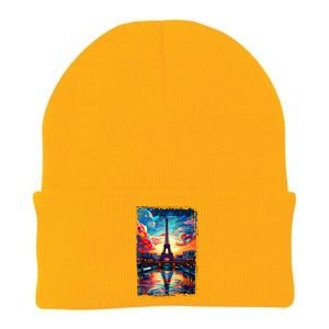 Paris Eiffel Tower I Love Paris Souvenir France Knit Cap Winter Beanie