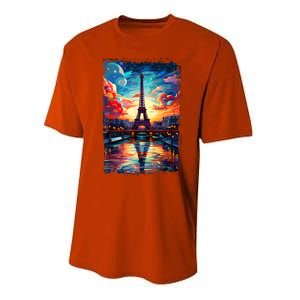 Paris Eiffel Tower I Love Paris Souvenir France Performance Sprint T-Shirt