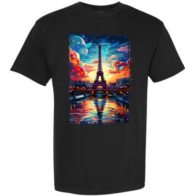 Paris Eiffel Tower I Love Paris Souvenir France Garment-Dyed Heavyweight T-Shirt