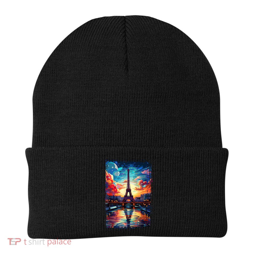 Paris Eiffel Tower I Love Paris Souvenir France Beanie