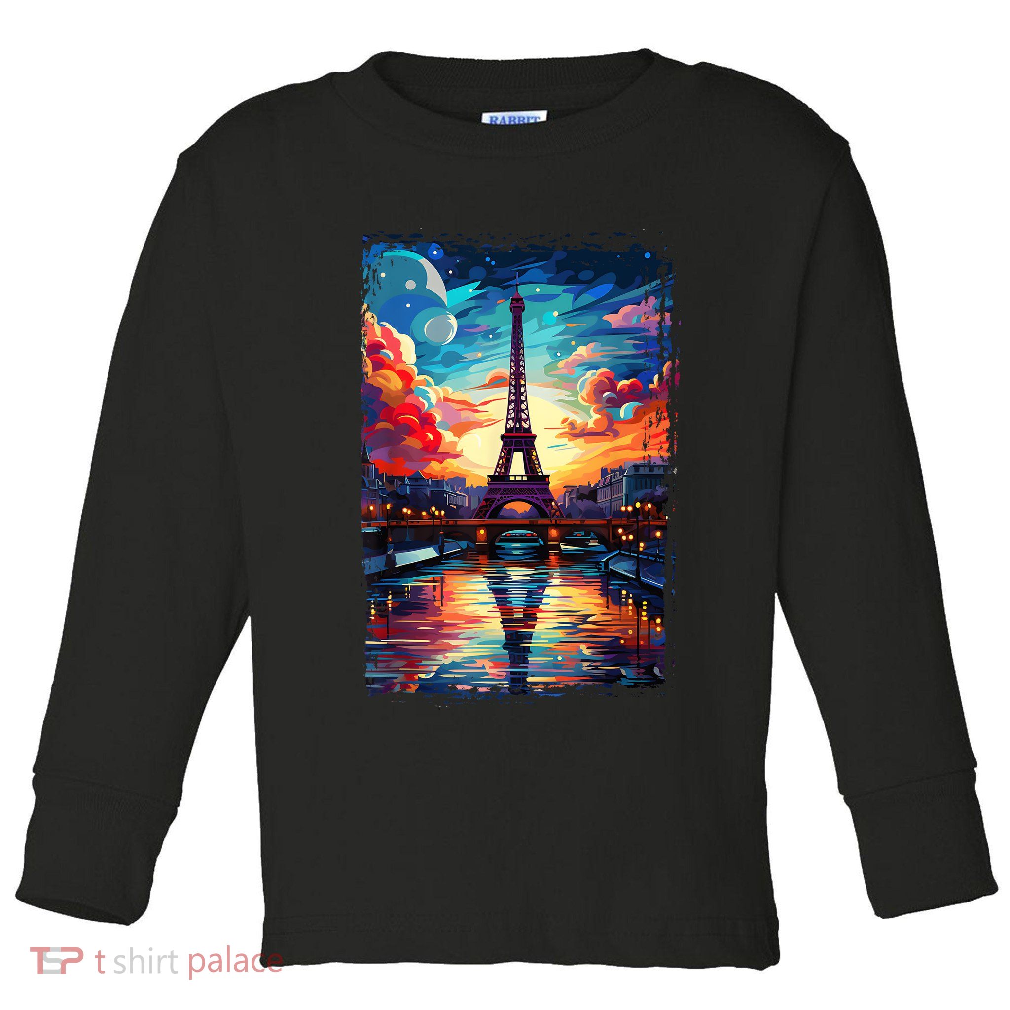 Paris Eiffel Tower I Love Paris Souvenir France Toddler Long Sleeve Shirt