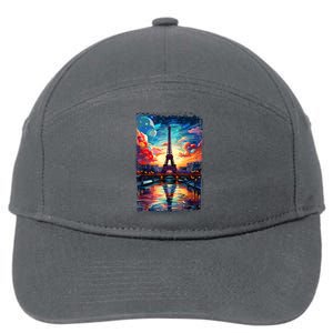 Paris Eiffel Tower I Love Paris Souvenir France 7-Panel Snapback Hat