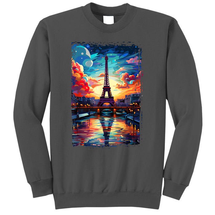 Paris Eiffel Tower I Love Paris Souvenir France Tall Sweatshirt