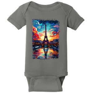 Paris Eiffel Tower I Love Paris Souvenir France Baby Bodysuit