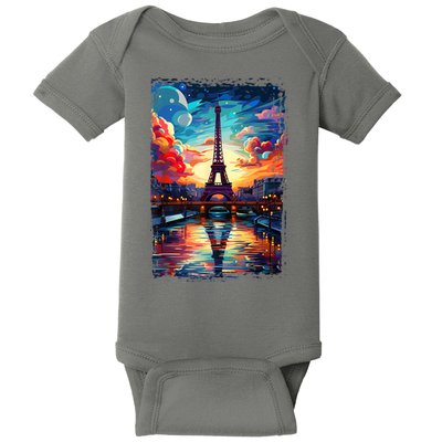 Paris Eiffel Tower I Love Paris Souvenir France Baby Bodysuit