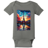 Paris Eiffel Tower I Love Paris Souvenir France Baby Bodysuit