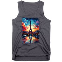 Paris Eiffel Tower I Love Paris Souvenir France Tank Top