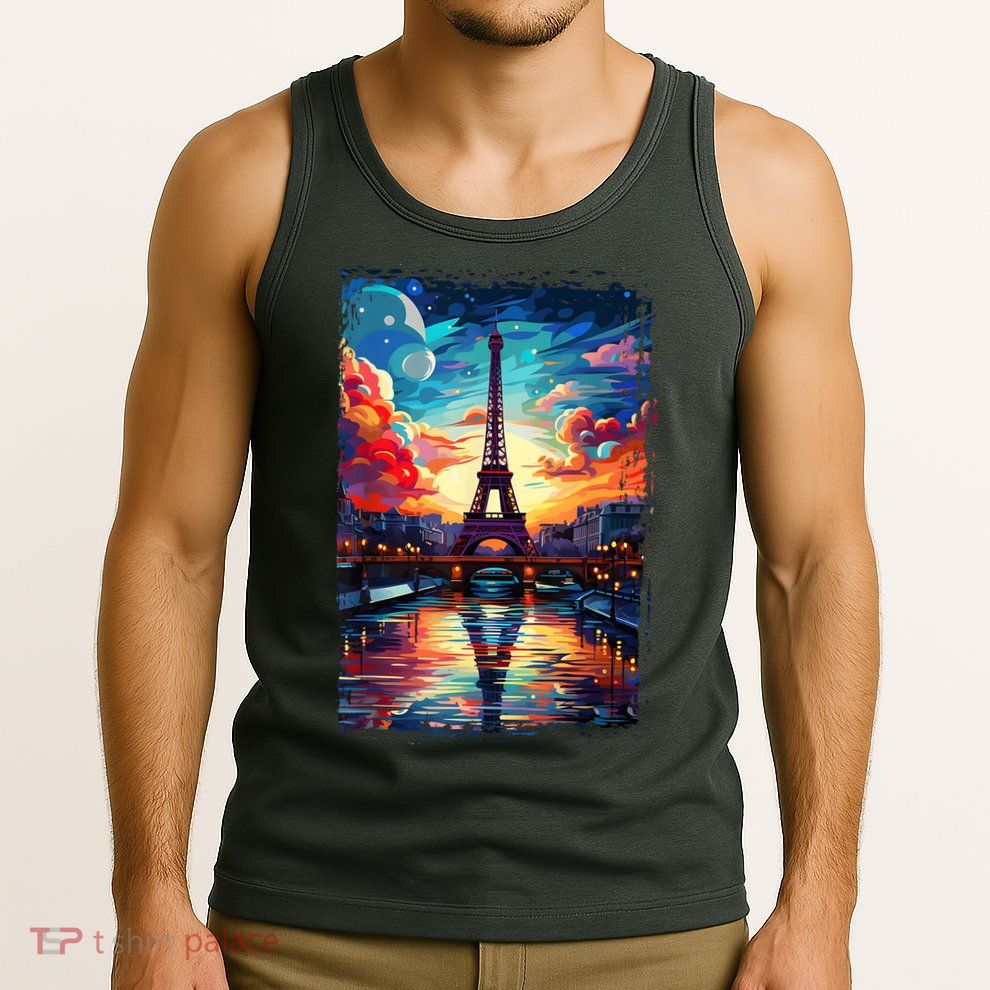 Paris Eiffel Tower I Love Paris Souvenir France Tank Top