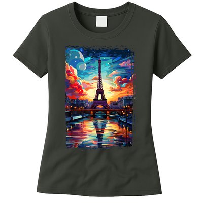 Paris Eiffel Tower I Love Paris Souvenir France Womens T-Shirt