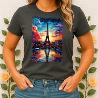 Paris Eiffel Tower I Love Paris Souvenir France Womens T-Shirt