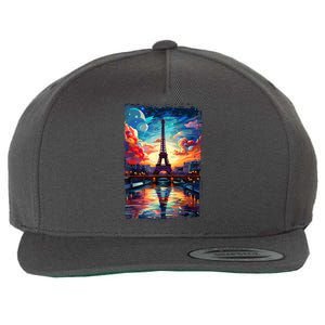 Paris Eiffel Tower I Love Paris Souvenir France Wool Snapback Cap