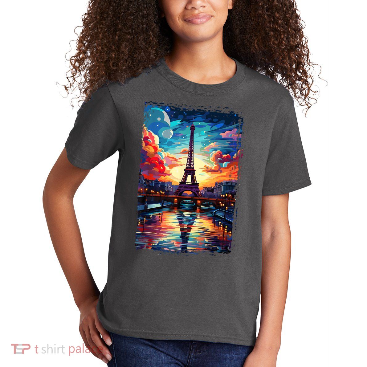 Paris Eiffel Tower I Love Paris Souvenir France Kids T-Shirt