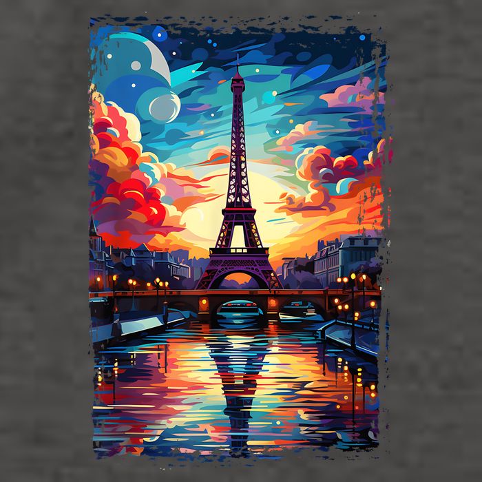 Paris Eiffel Tower I Love Paris Souvenir France Vector Backpack