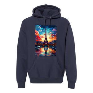 Paris Eiffel Tower I Love Paris Souvenir France Premium Hoodie