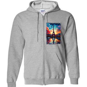 Paris Eiffel Tower I Love Paris Souvenir France Full Zip Hoodie