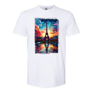 Paris Eiffel Tower I Love Paris Souvenir France Softstyle CVC T-Shirt