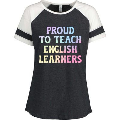 Proud Esl Teacher English As A Second Language Teacher Gift Enza Ladies Jersey Colorblock Tee