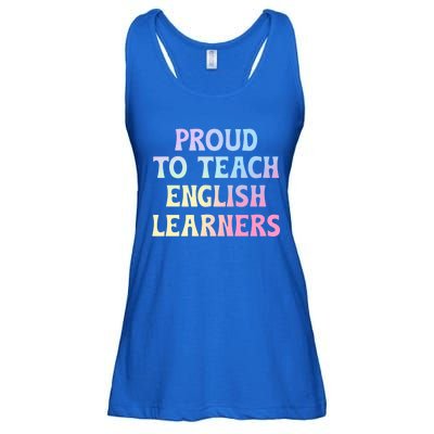 Proud Esl Teacher English As A Second Language Teacher Gift Ladies Essential Flowy Tank