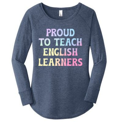 Proud Esl Teacher English As A Second Language Teacher Gift Women's Perfect Tri Tunic Long Sleeve Shirt