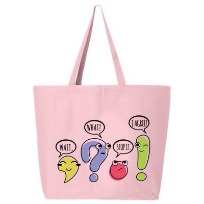 Punctuation English Teacher Gift Wait What Stop It 25L Jumbo Tote
