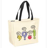 Punctuation English Teacher Gift Wait What Stop It Zip Tote Bag