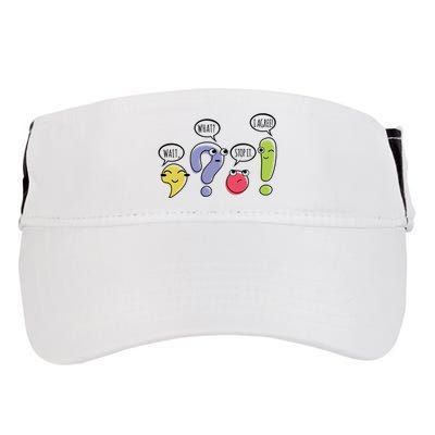 Punctuation English Teacher Gift Wait What Stop It Adult Drive Performance Visor