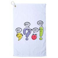 Punctuation English Teacher Gift Wait What Stop It Golf Towel