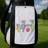 Punctuation English Teacher Gift Wait What Stop It Golf Towel