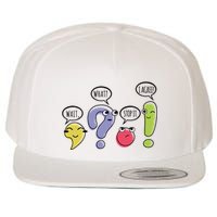 Punctuation English Teacher Gift Wait What Stop It Wool Snapback Cap