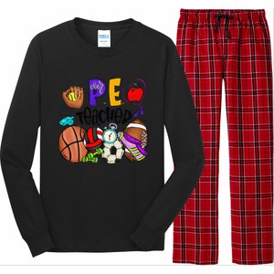 Physical Education Teacher Pe Teacher Back To School Long Sleeve Pajama Set