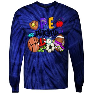 Physical Education Teacher Pe Teacher Back To School Tie-Dye Long Sleeve Shirt