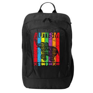 Puzzle Elephant Typography Cool Autism Awareness Gift City Backpack