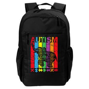 Puzzle Elephant Typography Cool Autism Awareness Gift Daily Commute Backpack