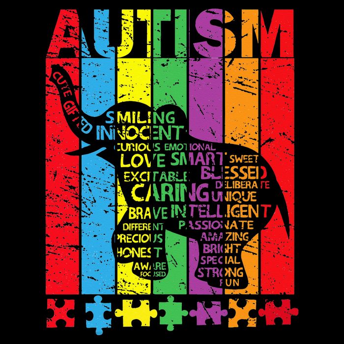 Puzzle Elephant Typography Cool Autism Awareness Gift 16 in Basic Backpack
