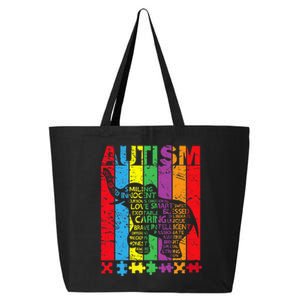 Puzzle Elephant Typography Cool Autism Awareness Gift 25L Jumbo Tote