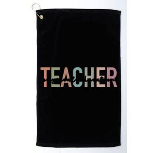 Physical Education Teacher Pe Teacher Teacher Appreciation Funny Gift Platinum Collection Golf Towel