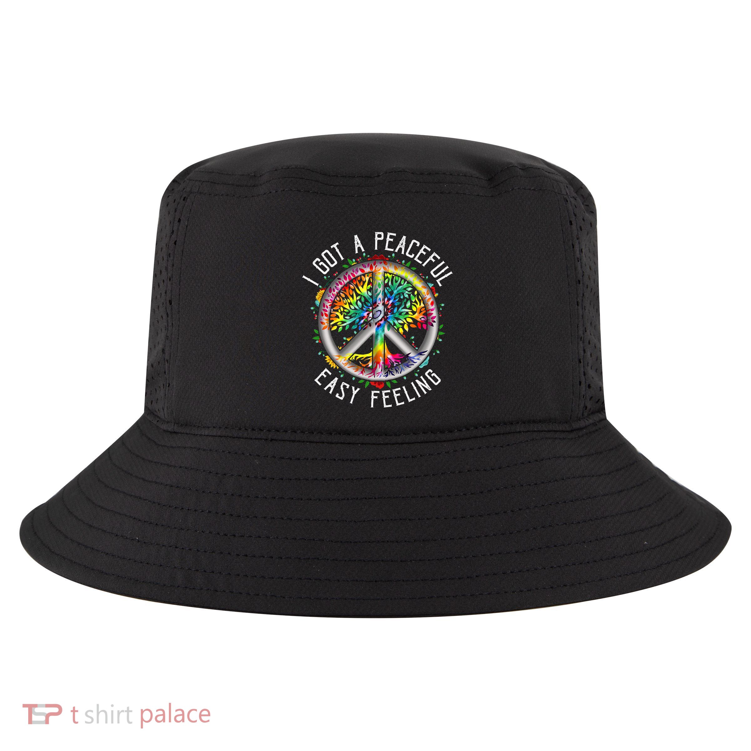 Peaceful EasyFeeling Tie Dye Hippie 1960s Vibes Cool Comfort Performance Bucket Hat