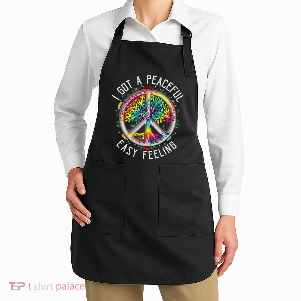 Peaceful EasyFeeling Tie Dye Hippie 1960s Vibes Apron