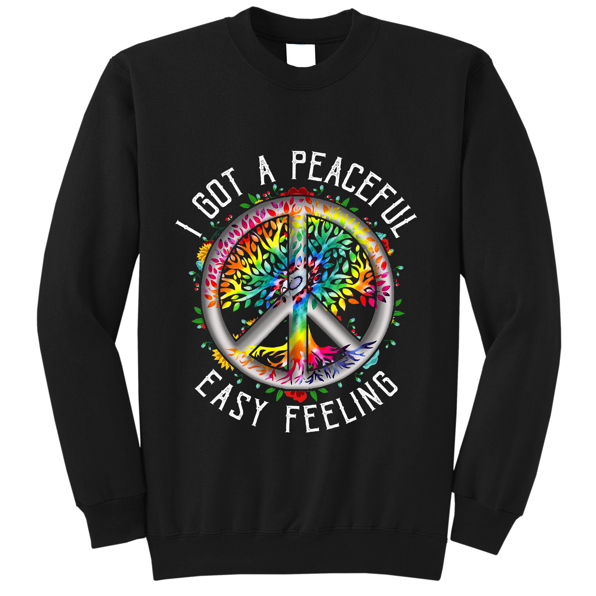 Peaceful EasyFeeling Tie Dye Hippie 1960s Vibes Sweatshirt