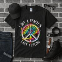 Peaceful EasyFeeling Tie Dye Hippie 1960s Vibes Tall T-Shirt