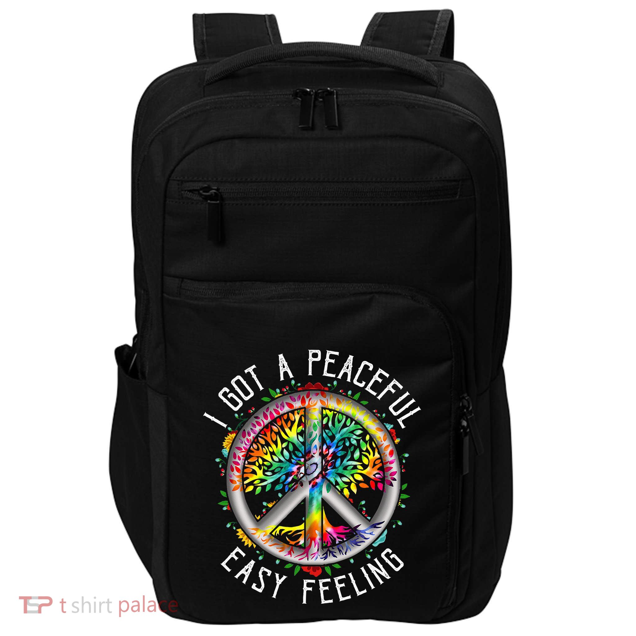 Peaceful EasyFeeling Tie Dye Hippie 1960s Vibes Impact Tech Backpack