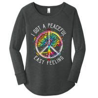 Peaceful EasyFeeling Tie Dye Hippie 1960s Vibes Women's Perfect Tri Tunic Long Sleeve Shirt