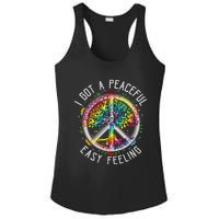 Peaceful EasyFeeling Tie Dye Hippie 1960s Vibes Ladies PosiCharge Competitor Racerback Tank