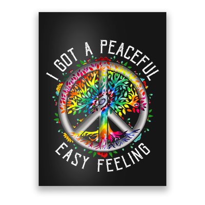 Peaceful EasyFeeling Tie Dye Hippie 1960s Vibes Poster