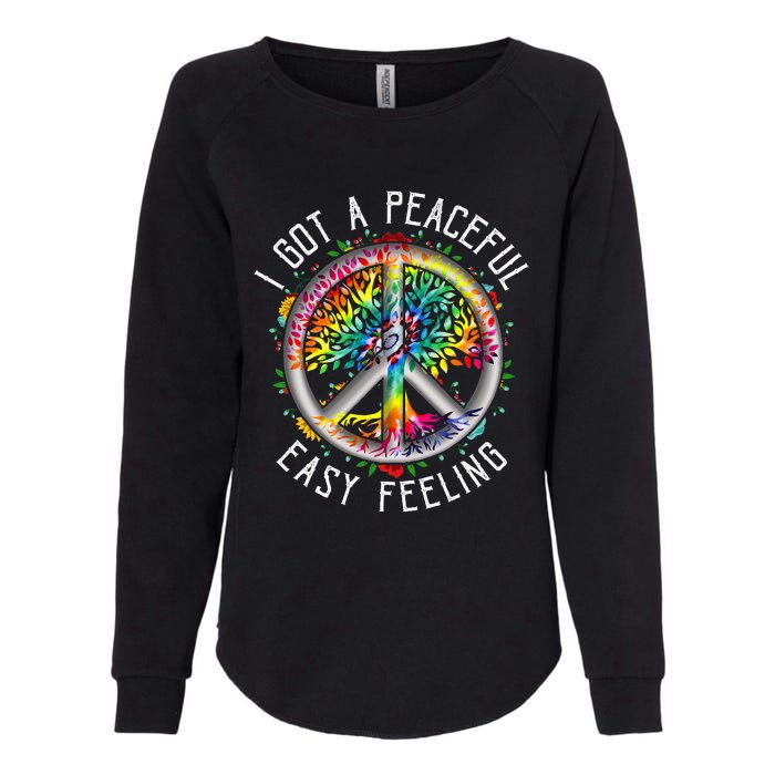 Peaceful EasyFeeling Tie Dye Hippie 1960s Vibes Womens California Wash Sweatshirt